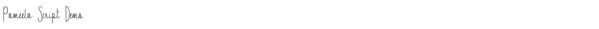 Sample characters Pameela Script Font